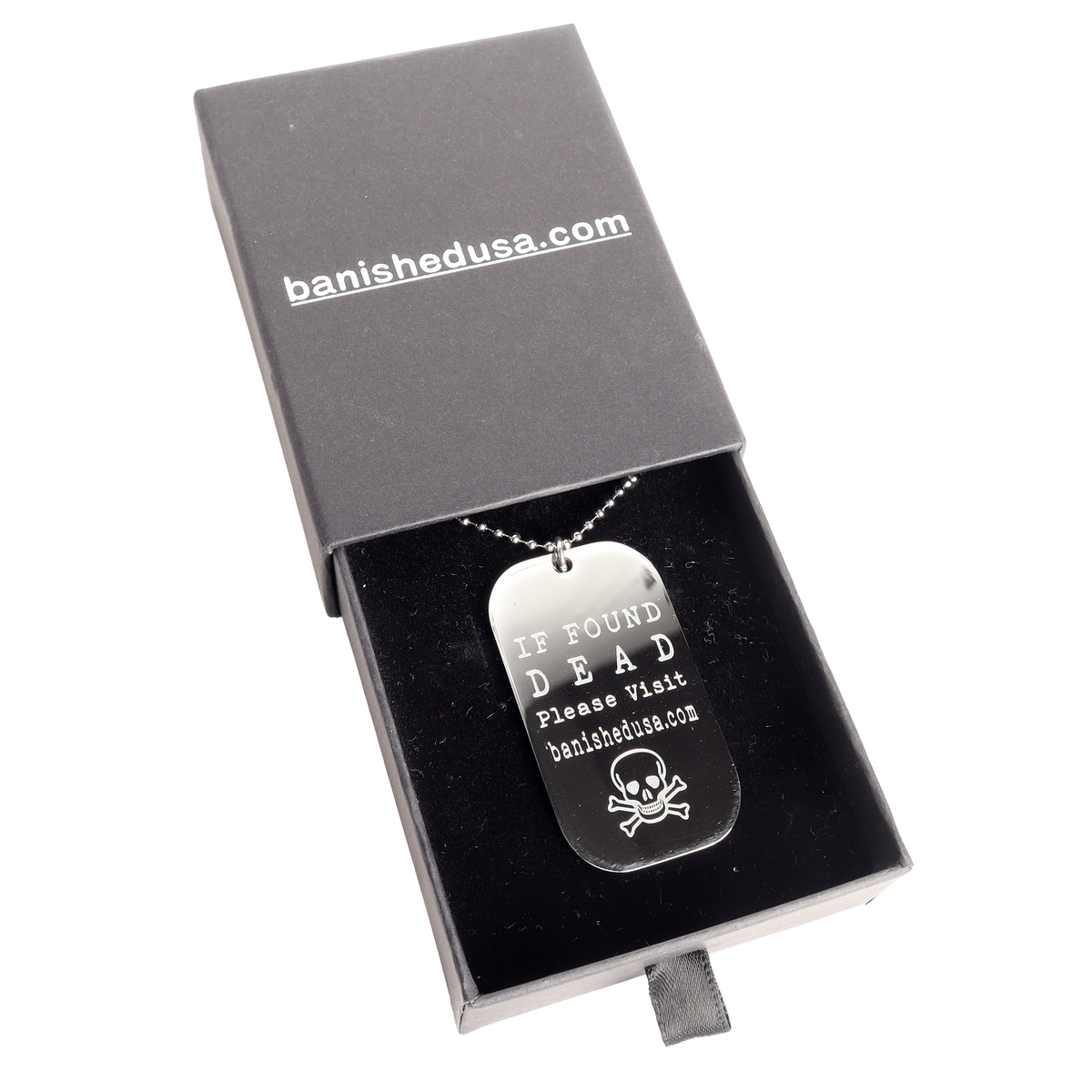 If Found Dead Dog Tag Necklace