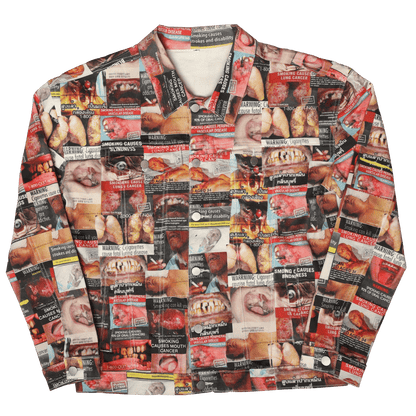 Cigarette Warning Denim Jacket