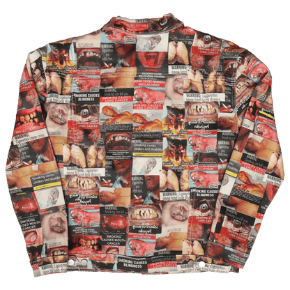 Cigarette Warning Denim Jacket